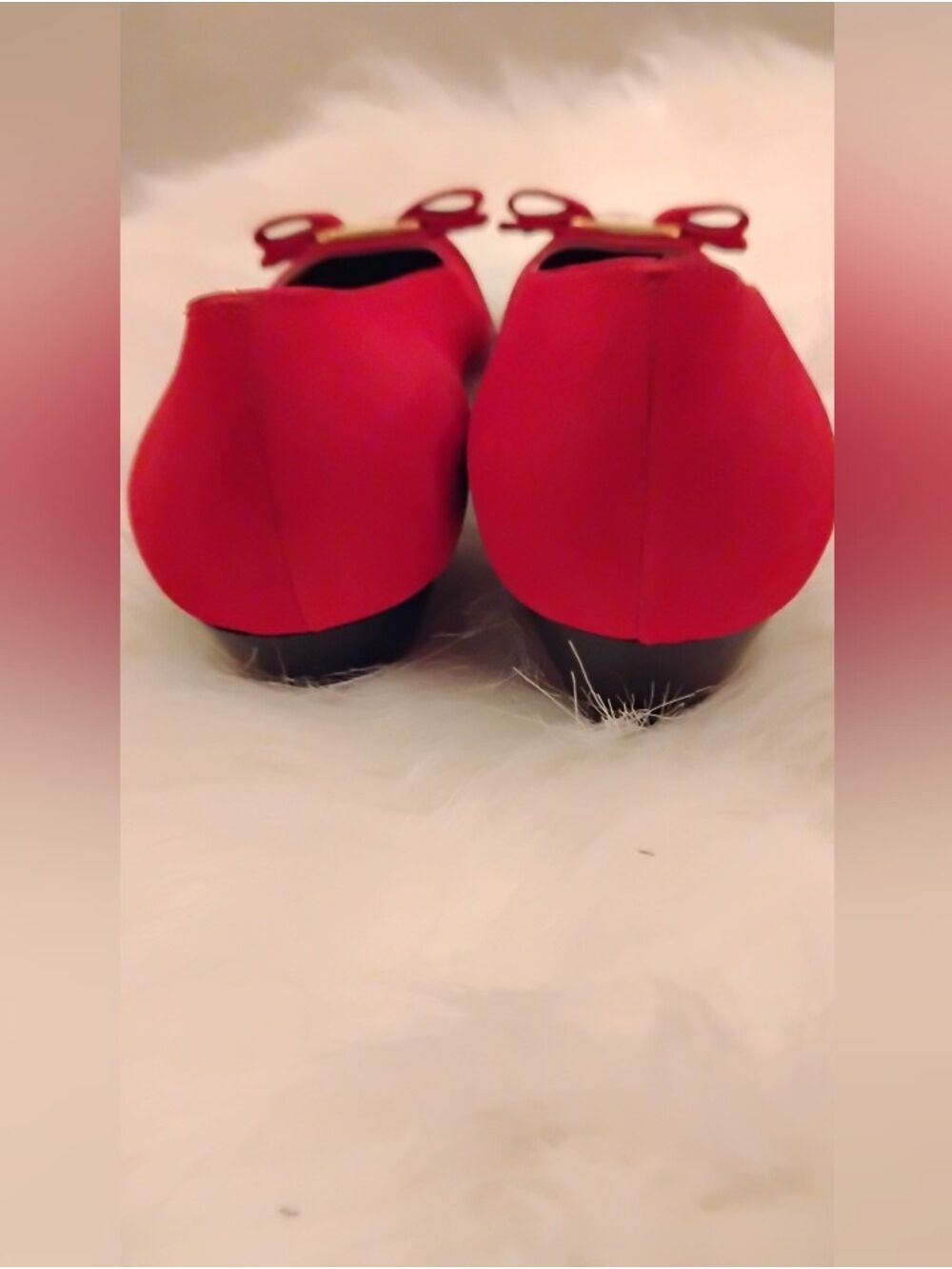 Authentic Vintage Salvatore Ferragamo Vara pumps in red. Size 7 - Picture 8 of 9